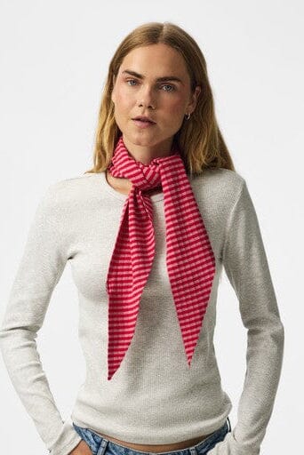 Pieces - Pcalberte Triange Scarf - 5073885 Sea Pink Flame Scarlet Tørklæder 