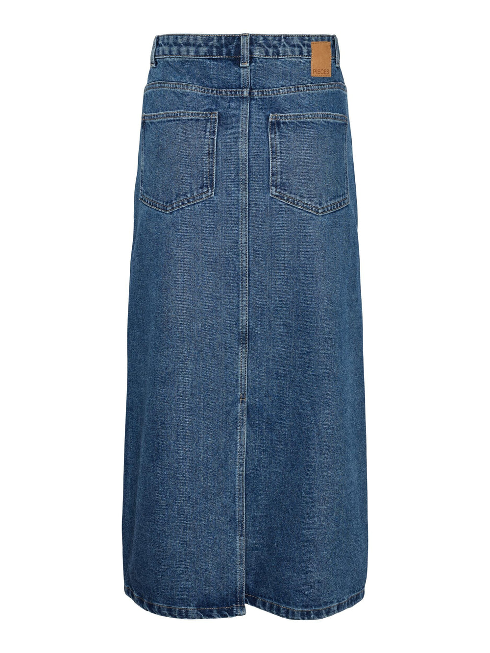 Pieces - Pcalfi Long Skirt - 4462093 Medium Blue Denim Nederdele 