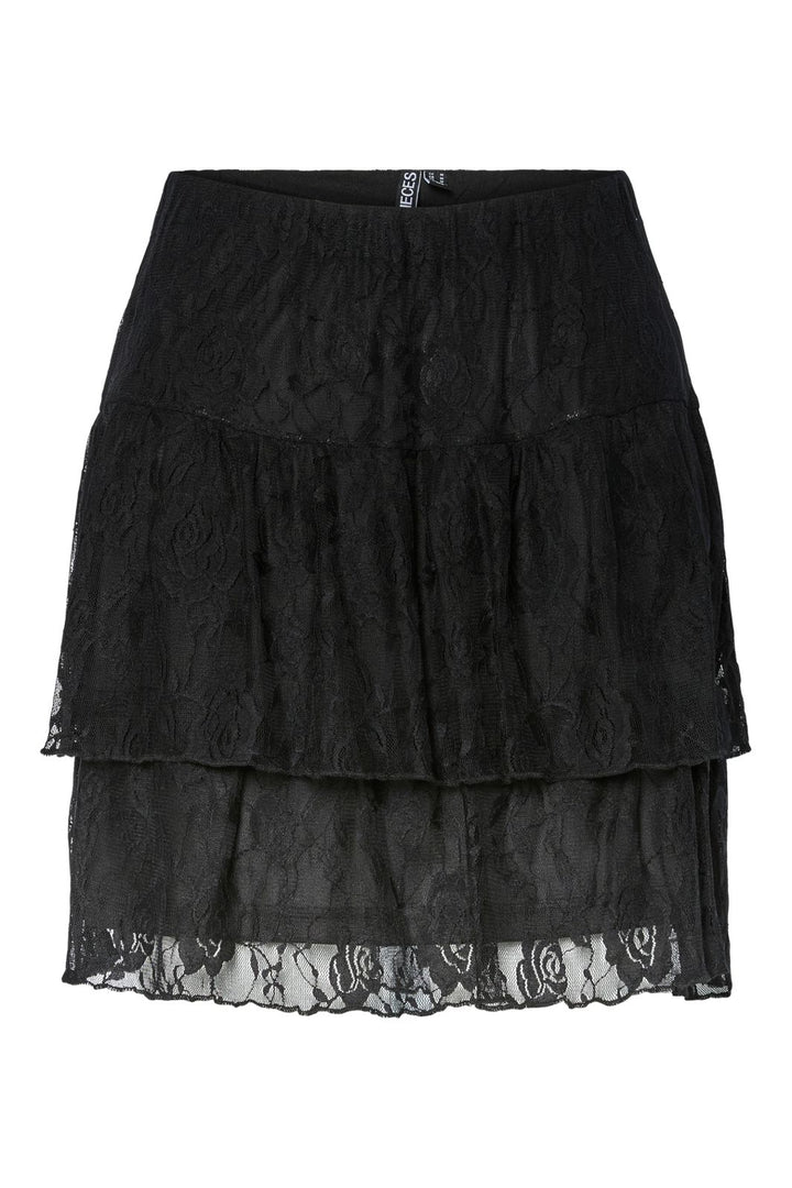 Pieces - Pcalice Lace Short Skirt - 4862806 Black