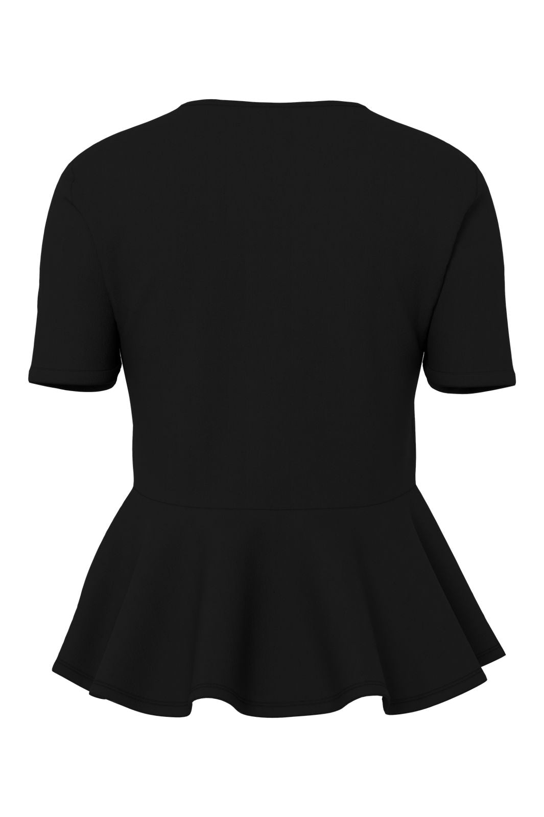 Pieces - Pcalisa Ss Peplum Top - 5019333 Black