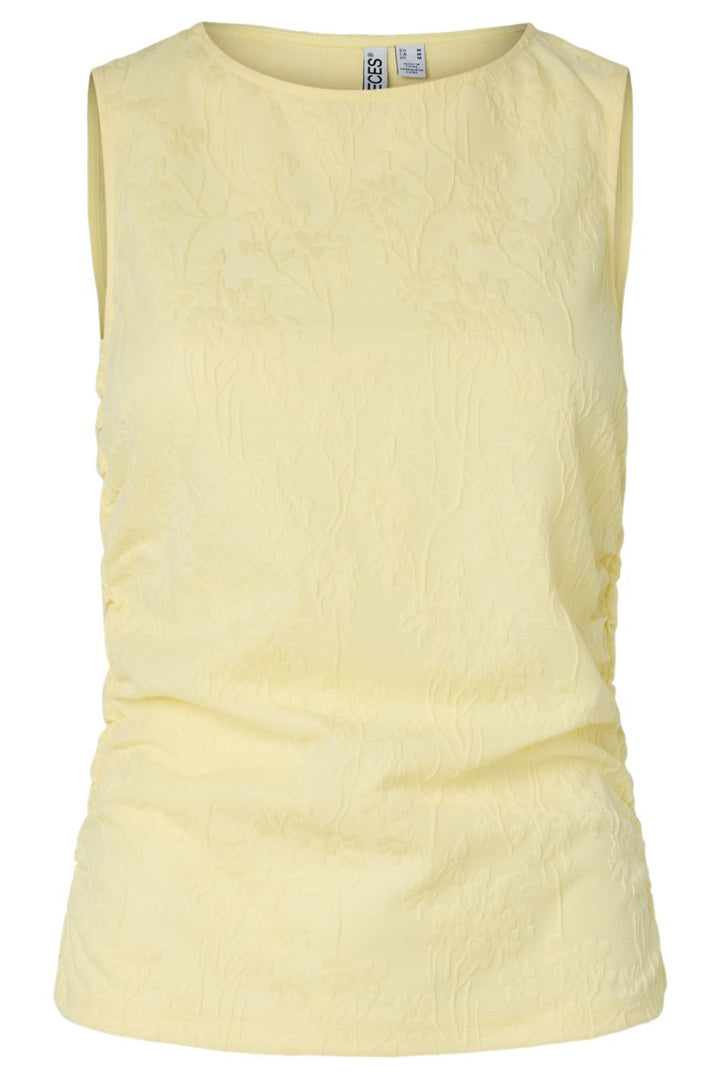 Pieces - Pcallo Sl O-Neck Top Pp - 5048909 French Vanilla