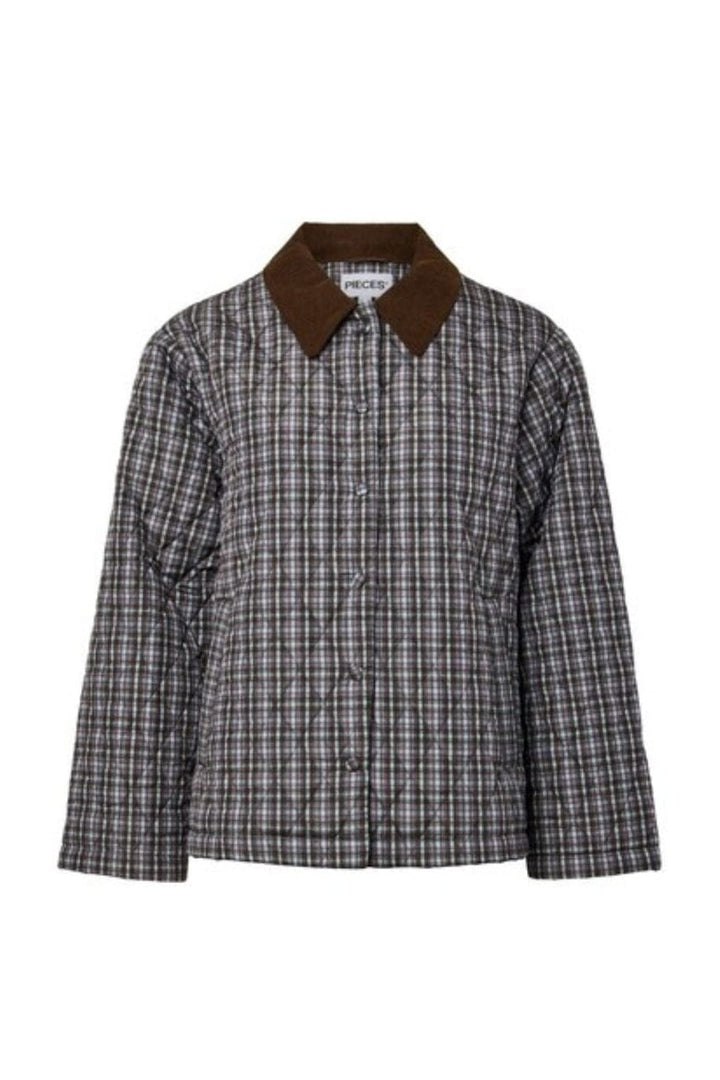 Pieces - Pcalma Light Quilt Jacket - 5091529 Forest Night Wine Tasting/Wren/Greige Jakker 