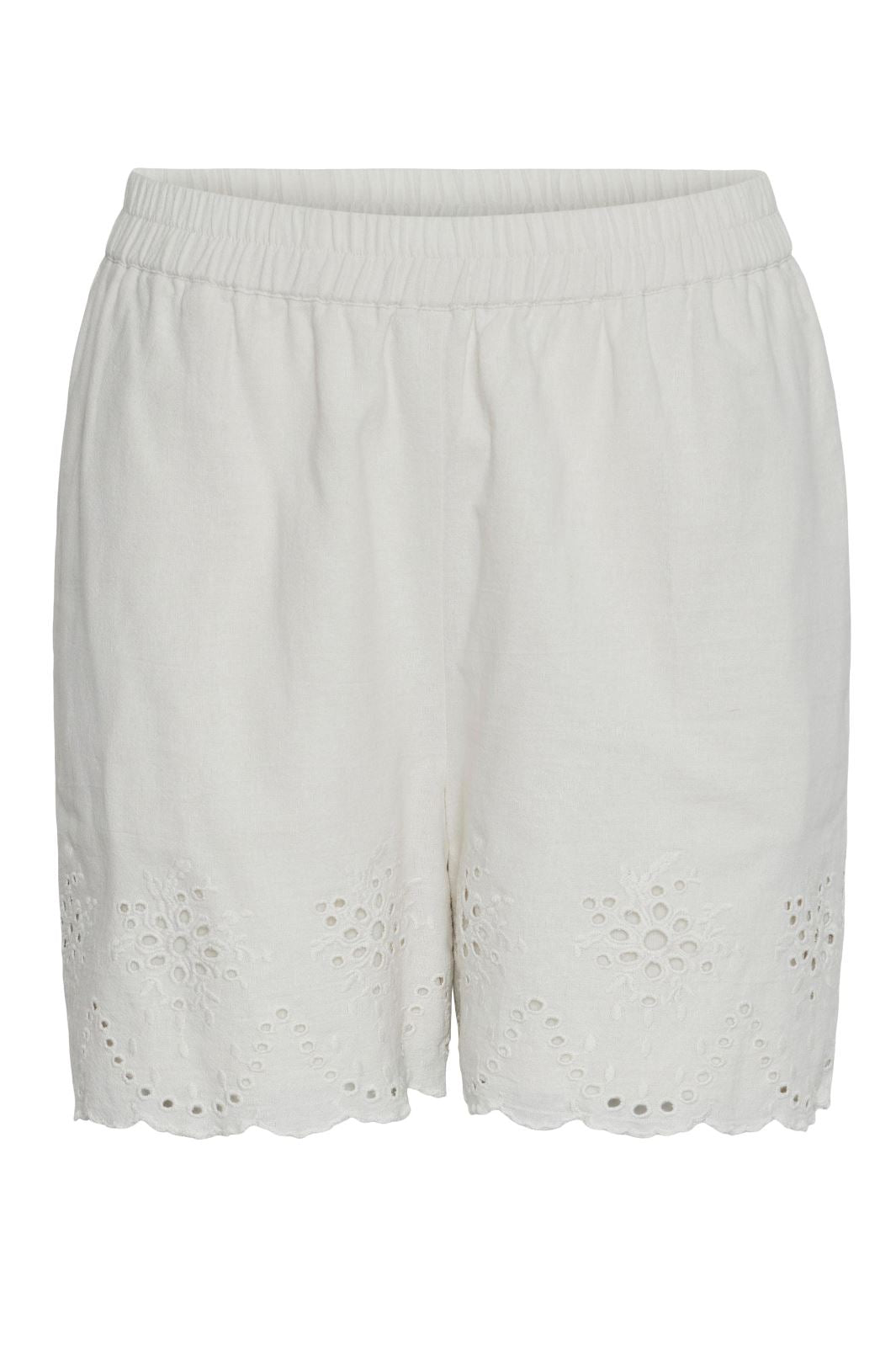 Pieces - Pcalmina Embroidery Shorts - 4486666 Birch Shorts 