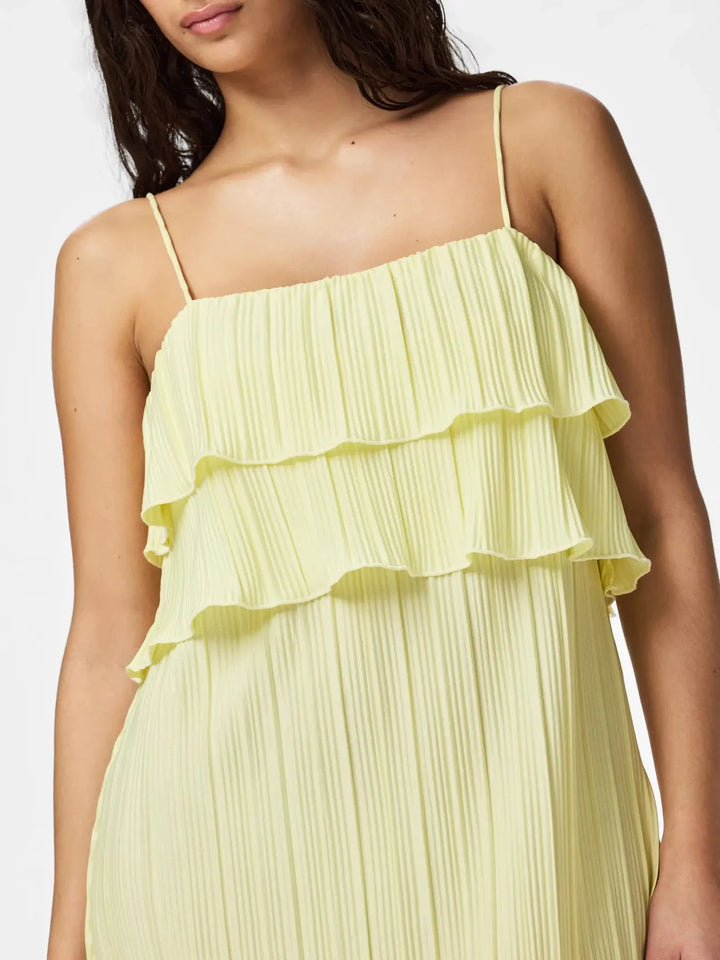 Pieces - Pcamber Sl Ankle Layred Dress Kca - 5048789 French Vanilla Kjoler 