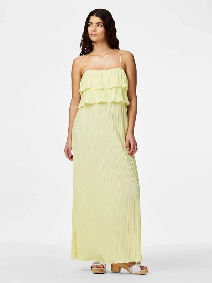 Pieces - Pcamber Sl Ankle Layred Dress Kca - 5048789 French Vanilla Kjoler 