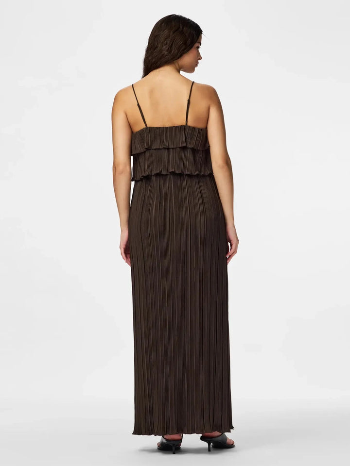 Pieces - Pcamber Sl Ankle Layred Dress Kca - 5104446 Hot Fudge Kjoler 