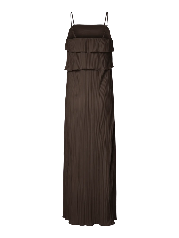 Pieces - Pcamber Sl Ankle Layred Dress Kca - 5104446 Hot Fudge Kjoler 