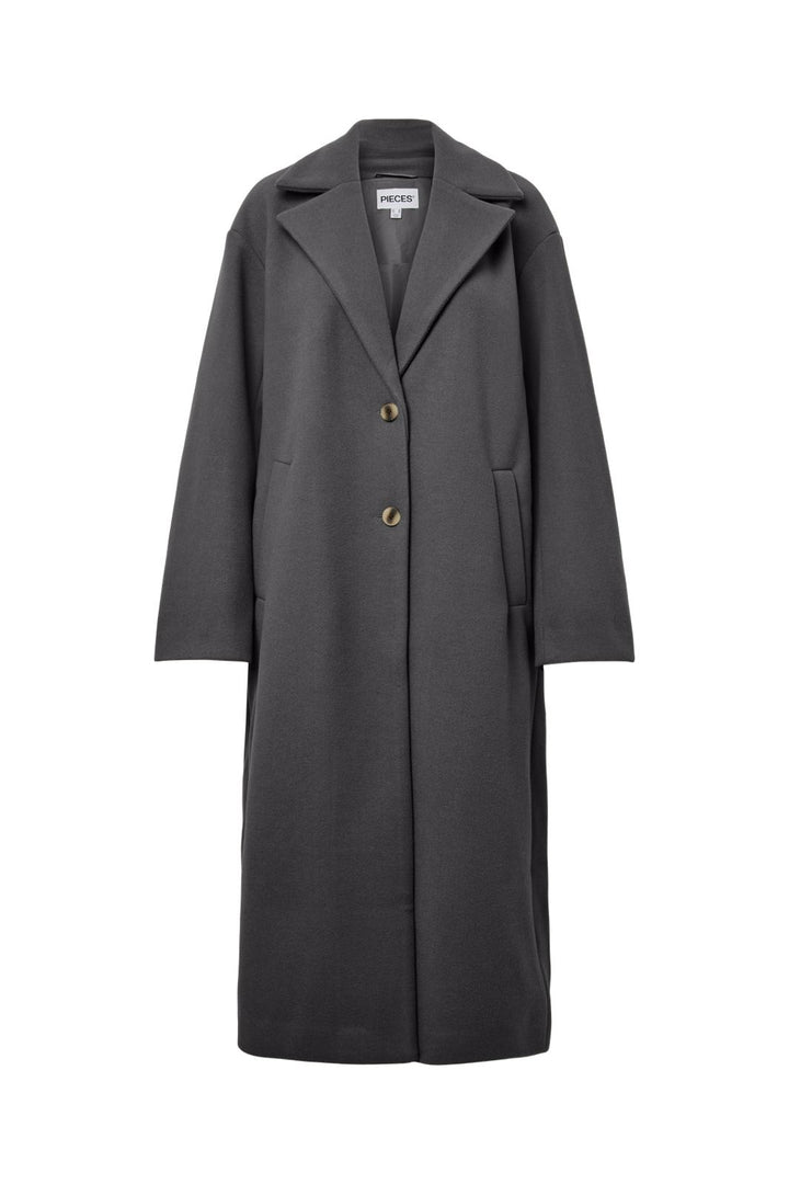 Pieces - Pcamy Long Coat - 5131052 Dark Grey Melange