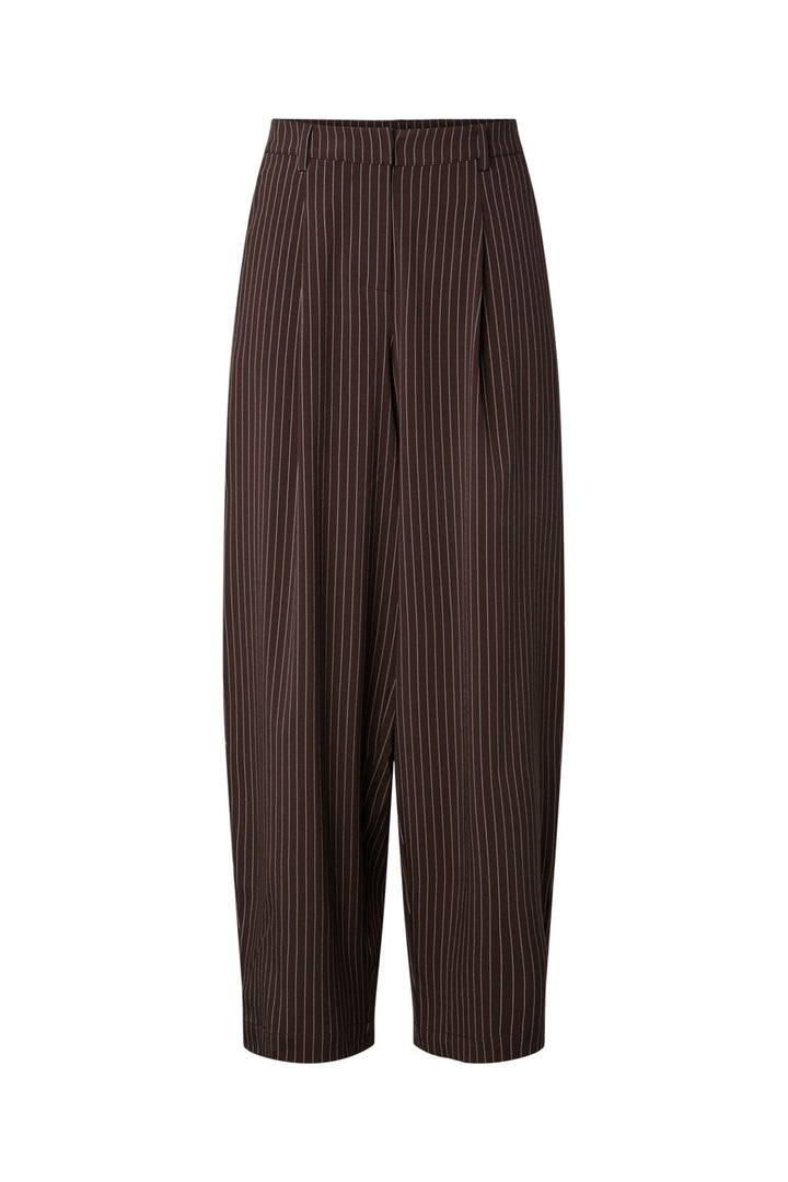 Pieces - Pcanja Bosella Barrel Pants - 5200648 Delicioso Pinstripes