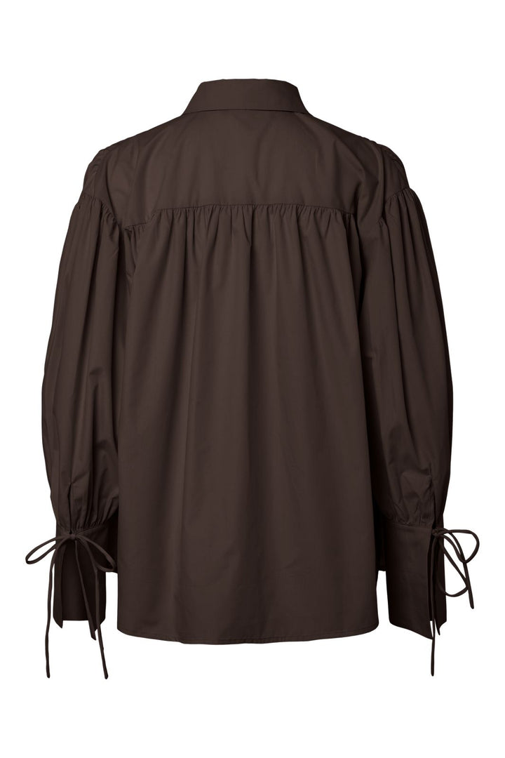 Pieces - Pcanni Ls Pleated Detail Shirt - 5129632 Hot Fudge