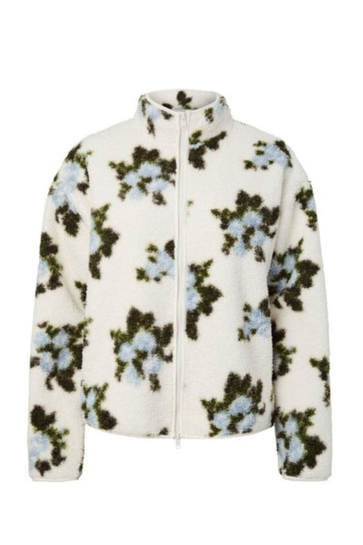 Pieces - Pcautumn Teddy Jacket - 5077094 Cloud Dancer Flower Jakker 
