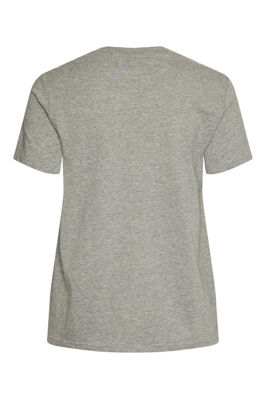 Pieces - Pcaya Ss Tee Mm - 4523982 Light Grey Melange Black Holiday