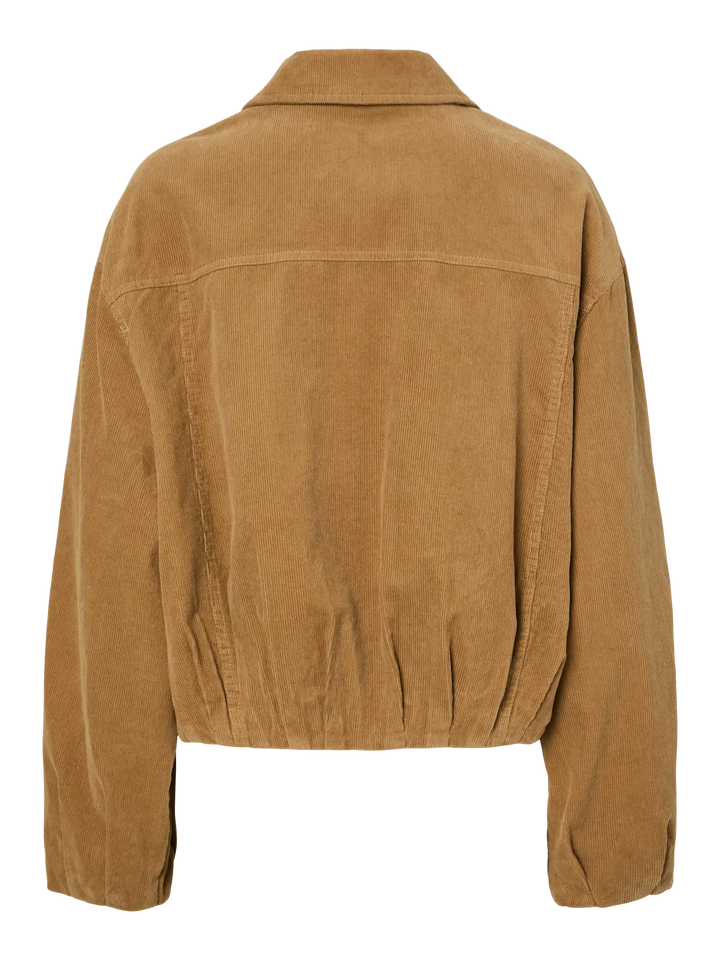 Pieces - Pcbabett Corderoy Denim Bomber - 4930898 Travertine Jakker 