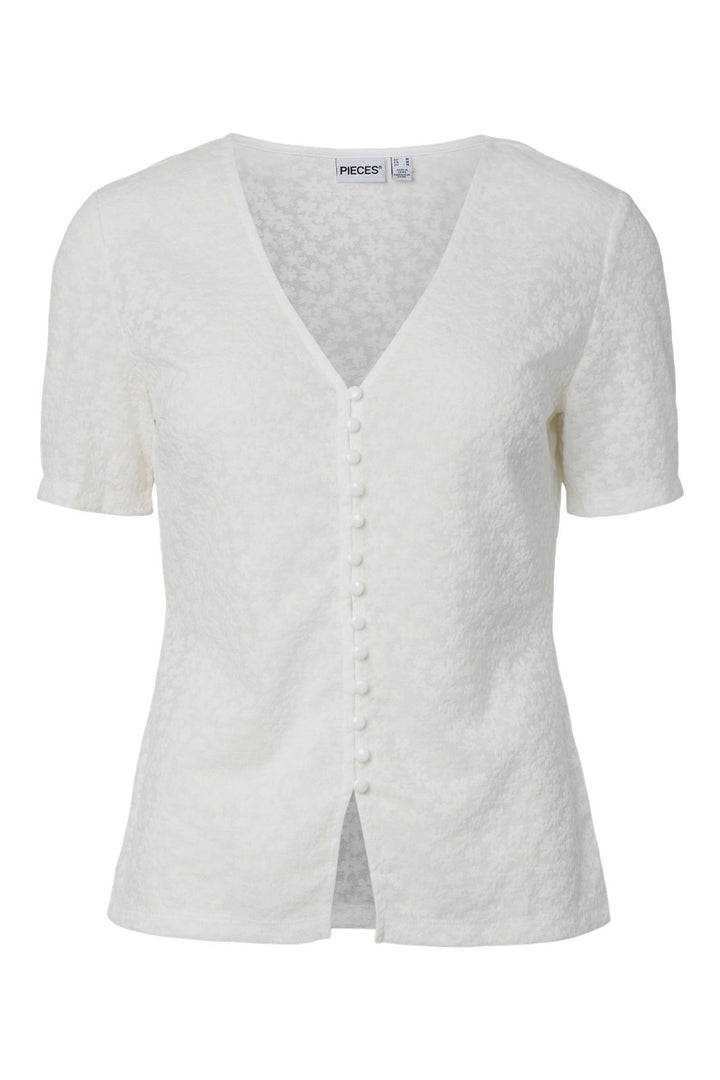 Pieces - Pcbaisy Ss Cardigan - 5016876 Cloud Dancer