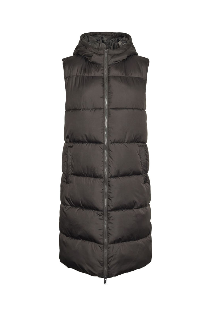 Pieces - Pcbee New Long Puffer Vest - 4523653 Magnet