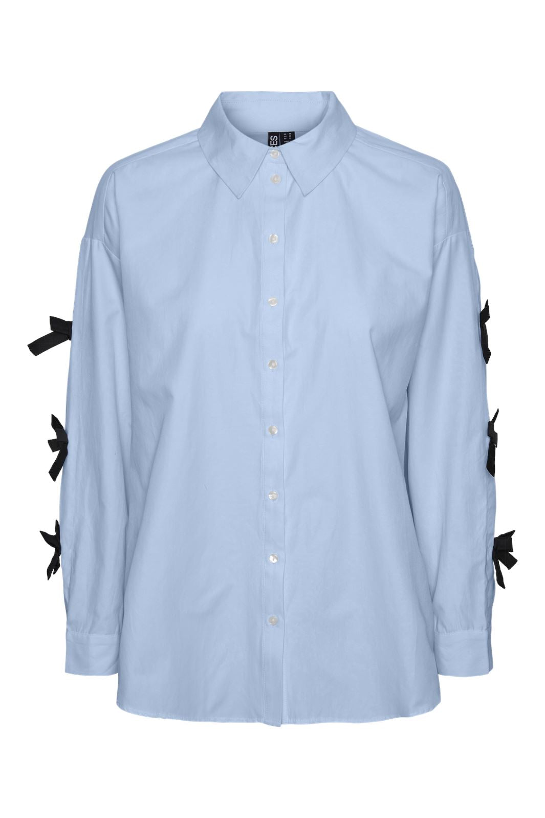 Pieces - Pcbell Ls Shirt Jit - 4694910 Nantucket Breeze Black Bows