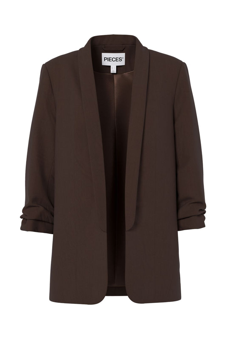 Pieces - Pcbosella 3/4 Blazer - 4802362 Hot Fudge