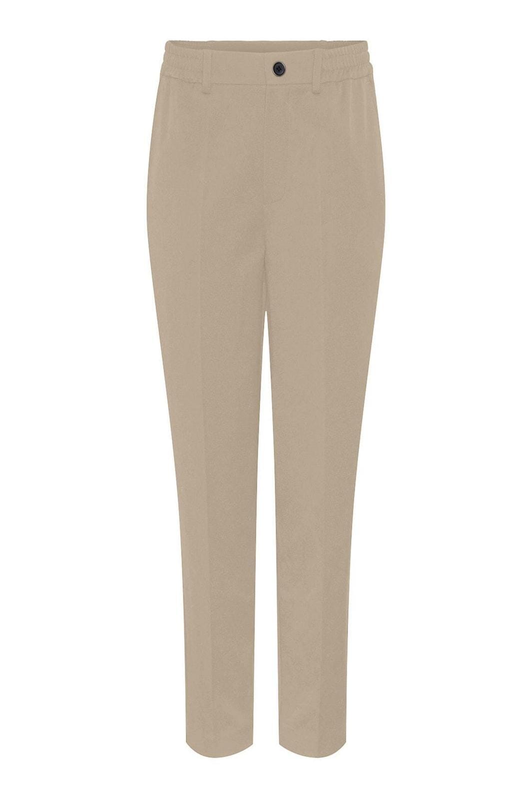 Pieces, Pccamil Hw Ankle Pant, White Pepper
