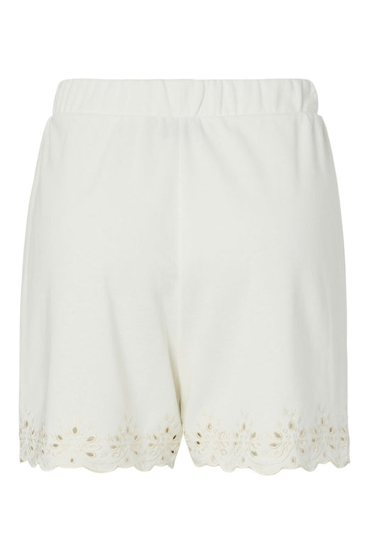Pieces - Pcchilli Summer Broderi Shorts - 4984242 Cloud Dancer