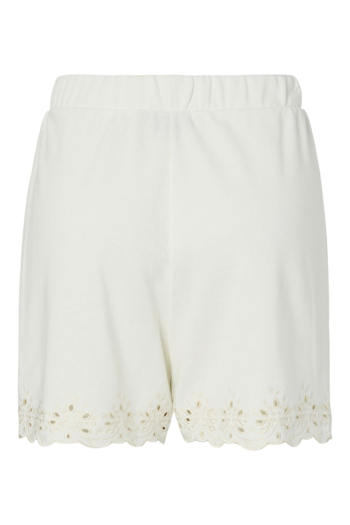 Pieces - Pcchilli Summer Broderi Shorts - 4984242 Cloud Dancer