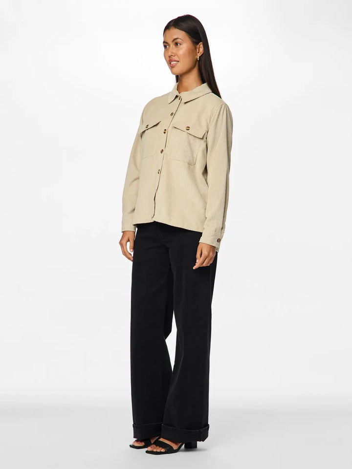 Pieces - Pceffi Ls Shirt - 3407992 White Pepper Skjorter 