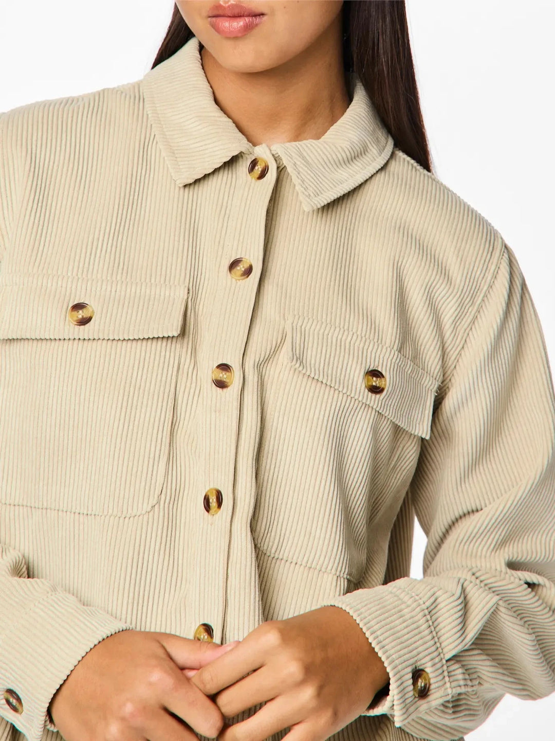 Pieces - Pceffi Ls Shirt - 3407992 White Pepper Skjorter 