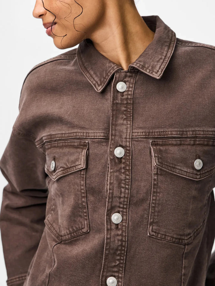 Pieces - Pcelma Denim Jacket - 4957420 Hot Fudge Jakker 