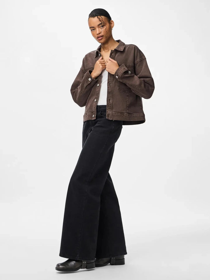 Pieces - Pcelma Denim Jacket - 4957420 Hot Fudge Jakker 