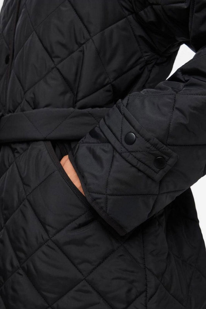 Pieces - Pcemily Long Quilted Jacket - 4807781 Black