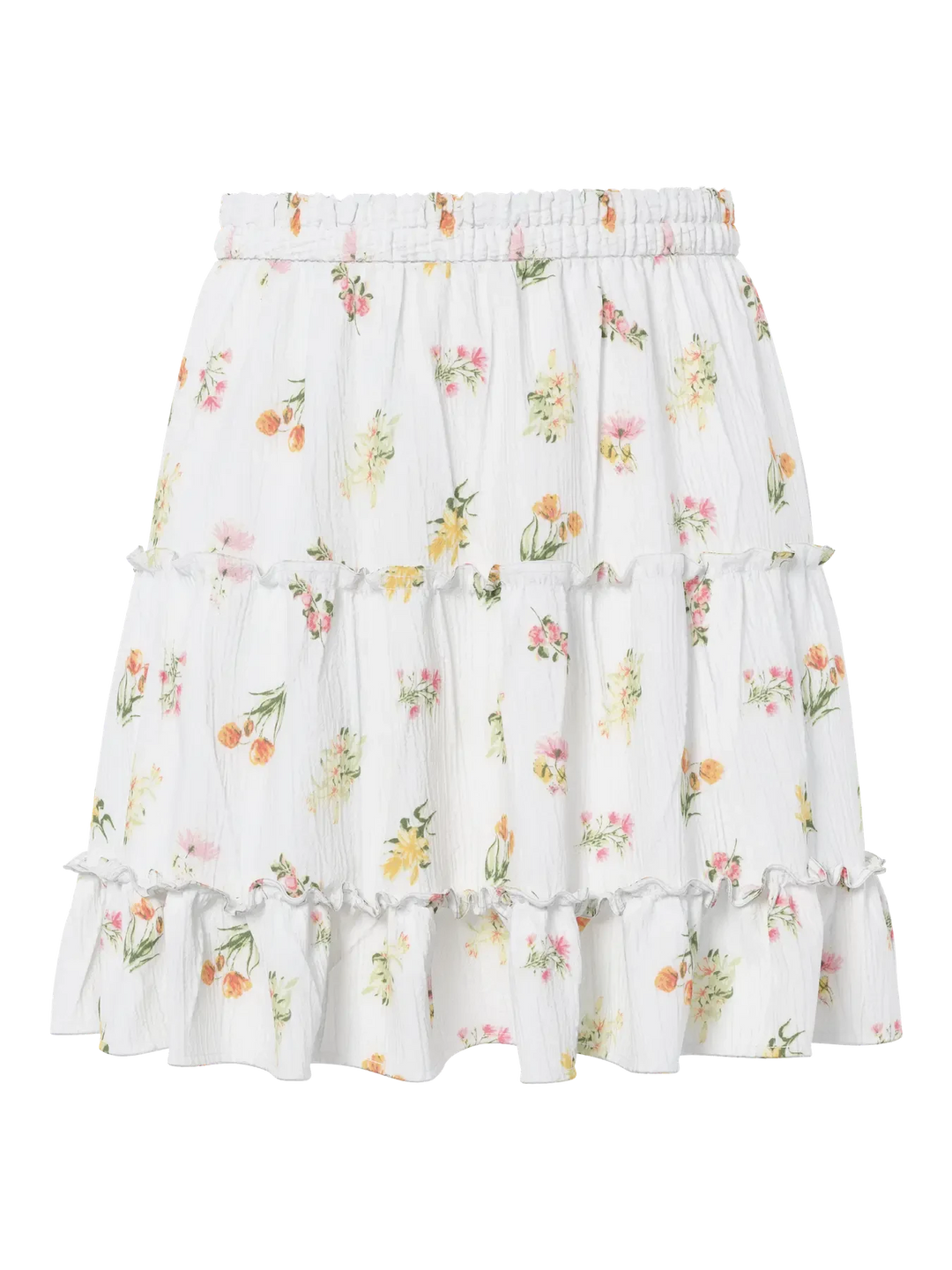 Pieces - Pcemma Short Skirt - 4904179 Bright White Flower Nederdele 
