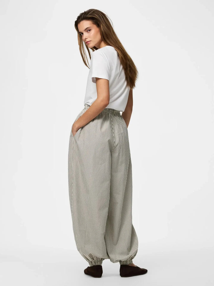 Pieces - Pcemmy Balloon Pants - 5114221 Birch Delicioso Bukser 