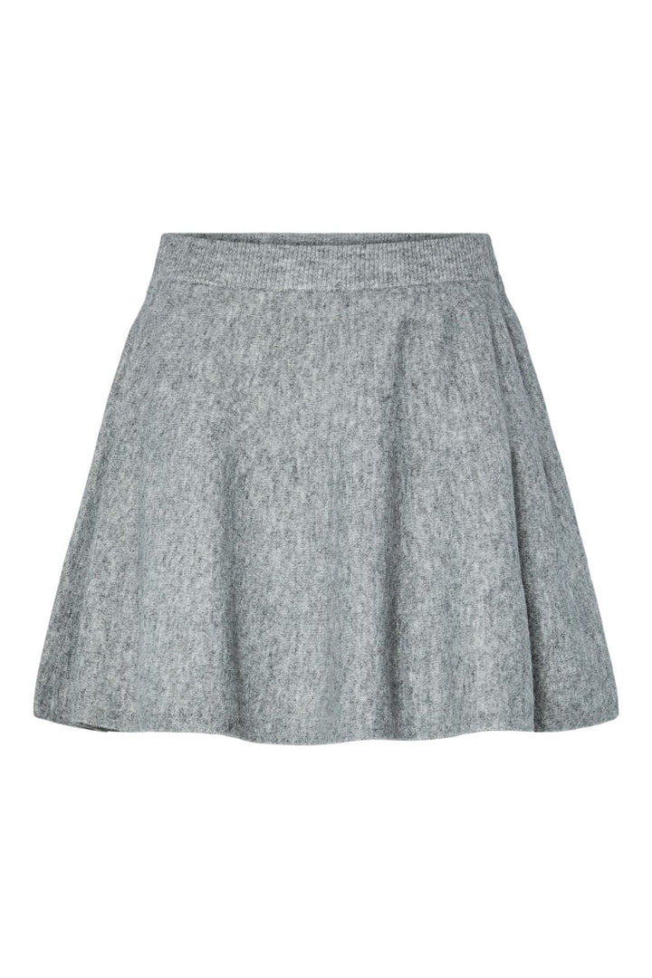 Pieces - Pcfamilla Short Knit Skirt Fsy - 4861748 Medium Grey Melange