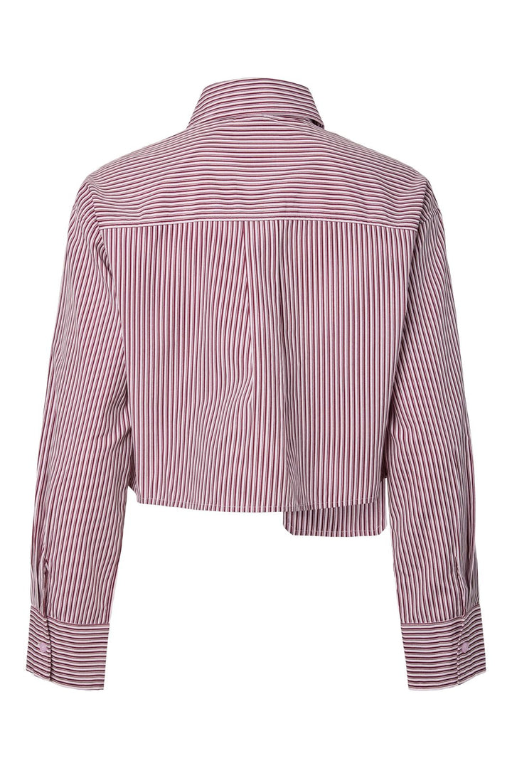 Pieces - Pcfemme Ls Pocket Shirt Fsy - 5038980 Pink Tulle Tawny Port