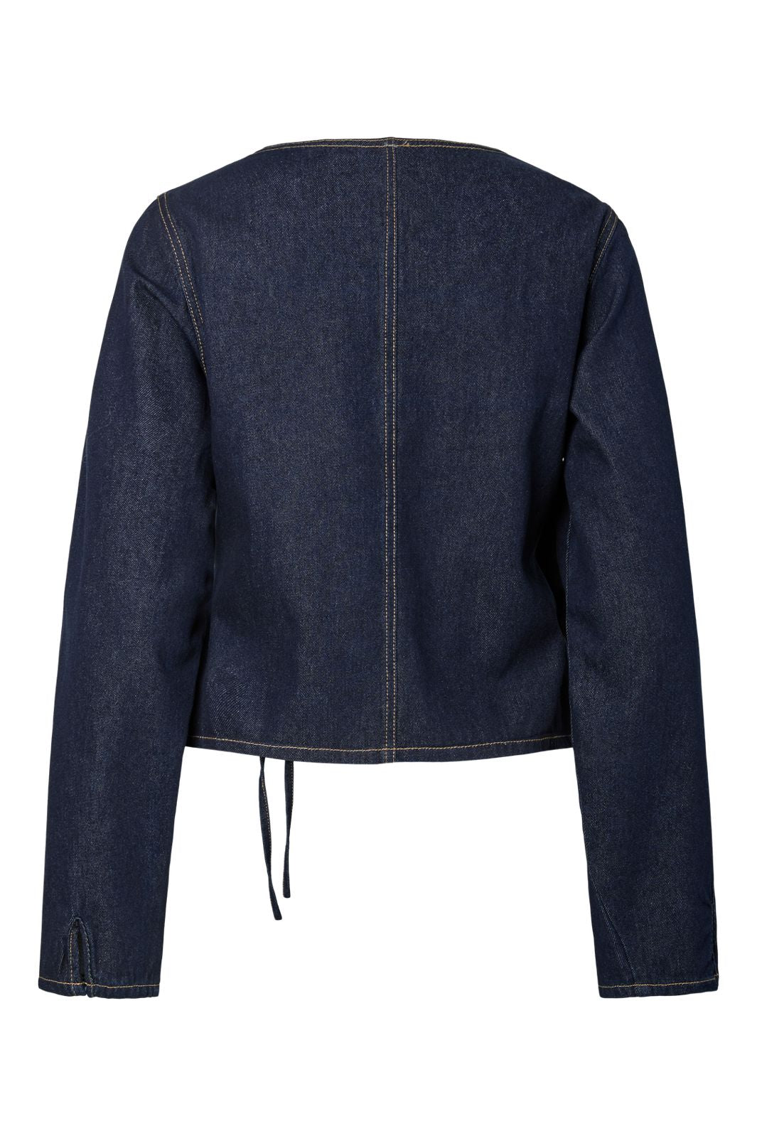 Pieces - Pcfenna Ls Denim Wrap Shirt Fsy - 4986826 Dark Blue Denim Rinse