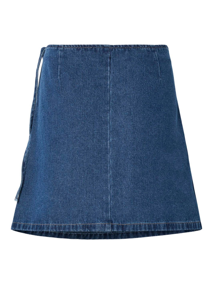 Pieces - Pcfibbo Wrap Denim Skirt Pwp - 4795052 Medium Blue Denim