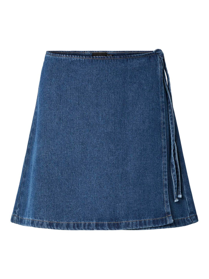 Pieces - Pcfibbo Wrap Denim Skirt Pwp - 4795052 Medium Blue Denim