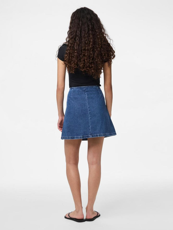 Pieces - Pcfibbo Wrap Denim Skirt Pwp - 4795052 Medium Blue Denim