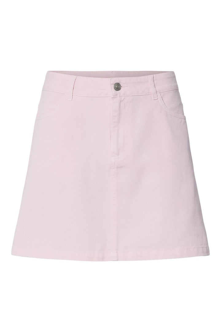 Pieces - Pcflora A-Shape Denim Skirt Fsy - 4807563 Pink-A-Boo