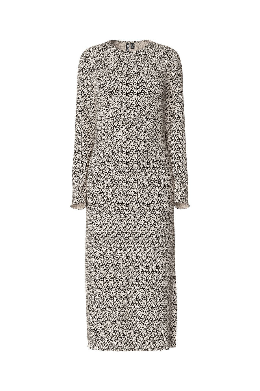 Nova Ls Midi Dress Silver Mink Aop Leo