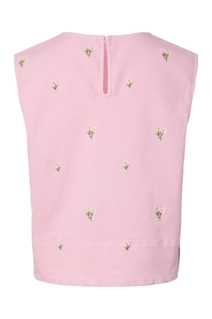 Pieces - Pcflora Sl Emb Top - 5124692 Roseate Spoonbill Yellow Flower Ebroidery