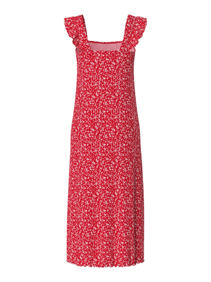 Forudbestilling - Pieces - Pcflora Strap Flounce Dress - 4699184 Lollipop Small Flower