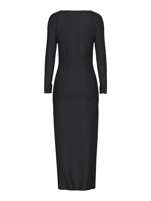 Pieces - Pciris Ls Ankle Dress - 4655874 Black Kjoler 