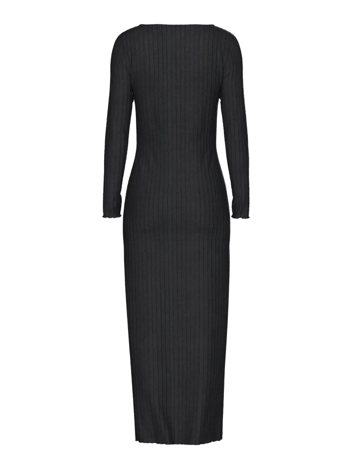 Pieces - Pciris Ls Ankle Dress - 4655874 Black Kjoler 