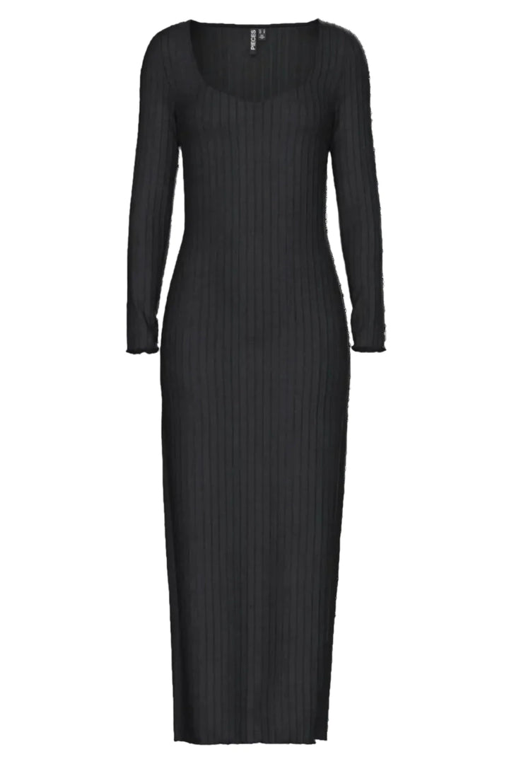 Pieces - Pciris Ls Ankle Dress - 4655874 Black Kjoler 