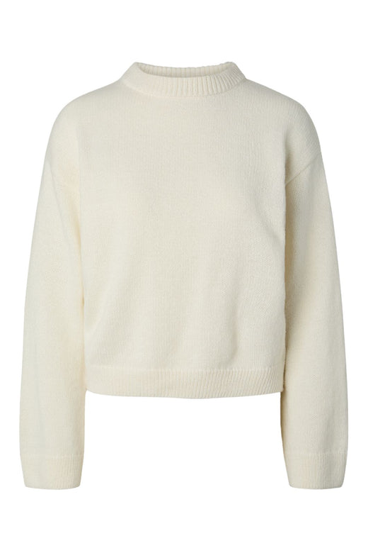 Pieces - Pciva Ls O-Neck Fringes Knit - 5217787 Birch