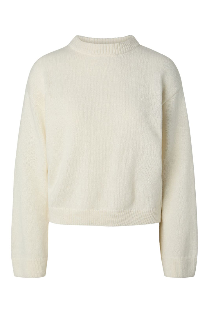 Pieces - Pciva Ls O-Neck Fringes Knit - 5217787 Birch