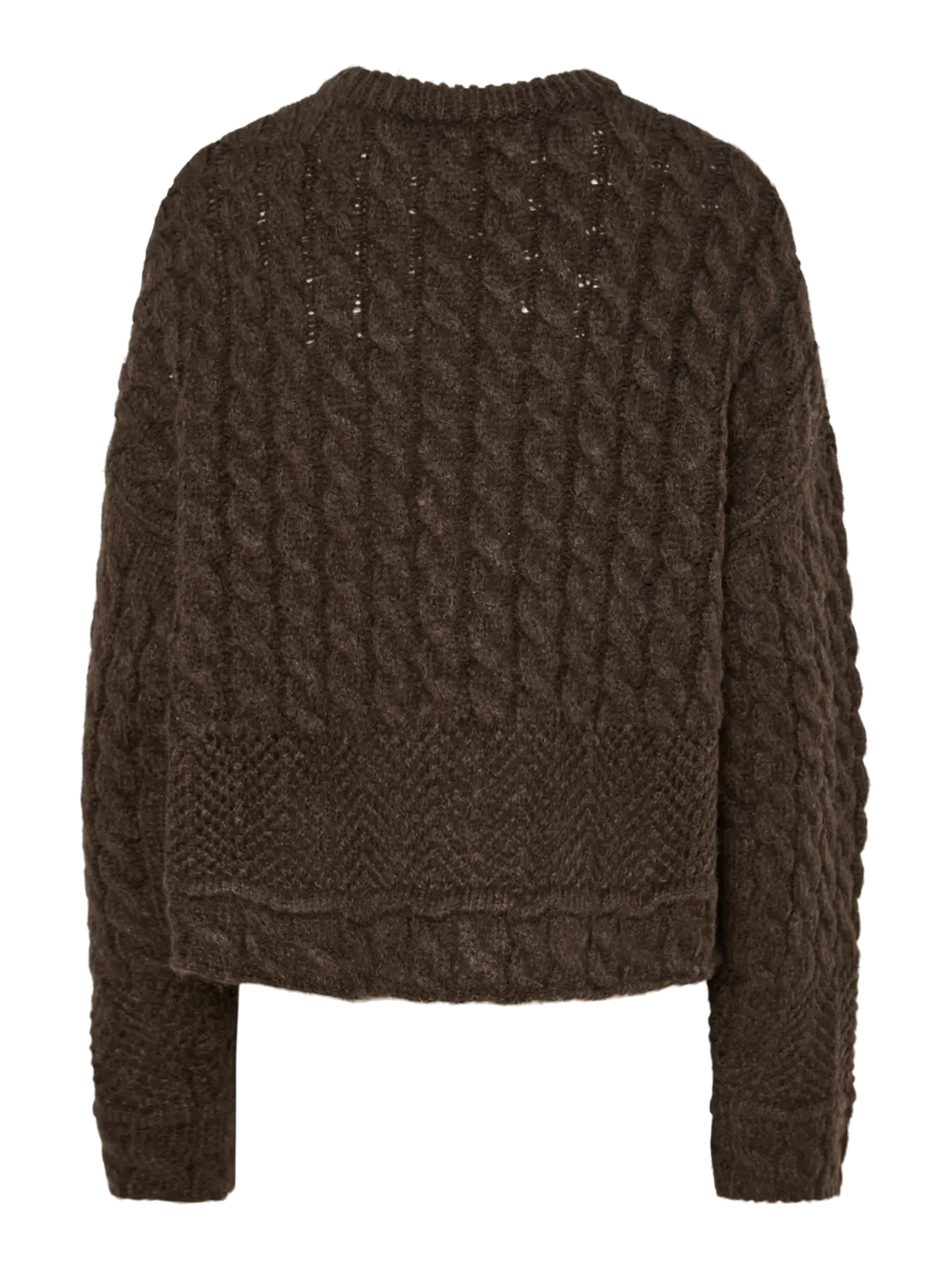 Pieces - Pcjacinthe Ls O-Neck Knit Mpa - 4819986 Morel Strikbluser 