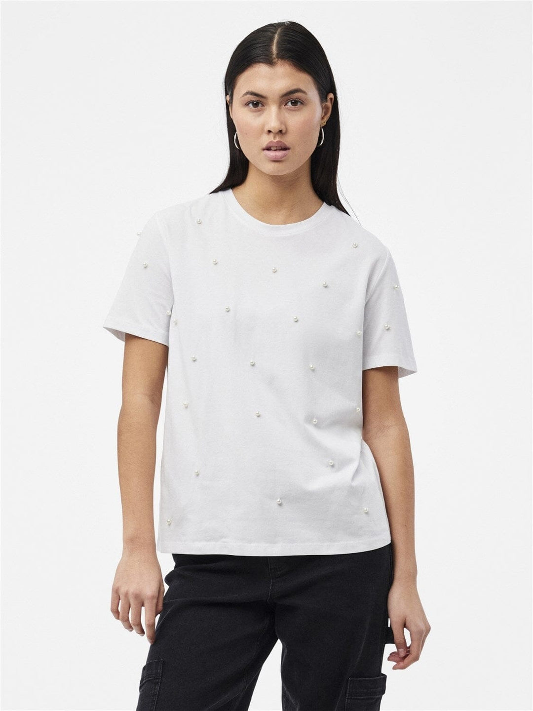 Pieces - Pcjam Ss Tee - 4586432 Bright White Pearls T-shirts 