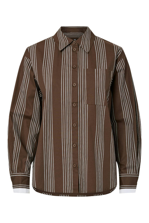 Pieces - Pcjamie Ls Loose Shirt Pp - 4936704 Delicioso White Skjorter 