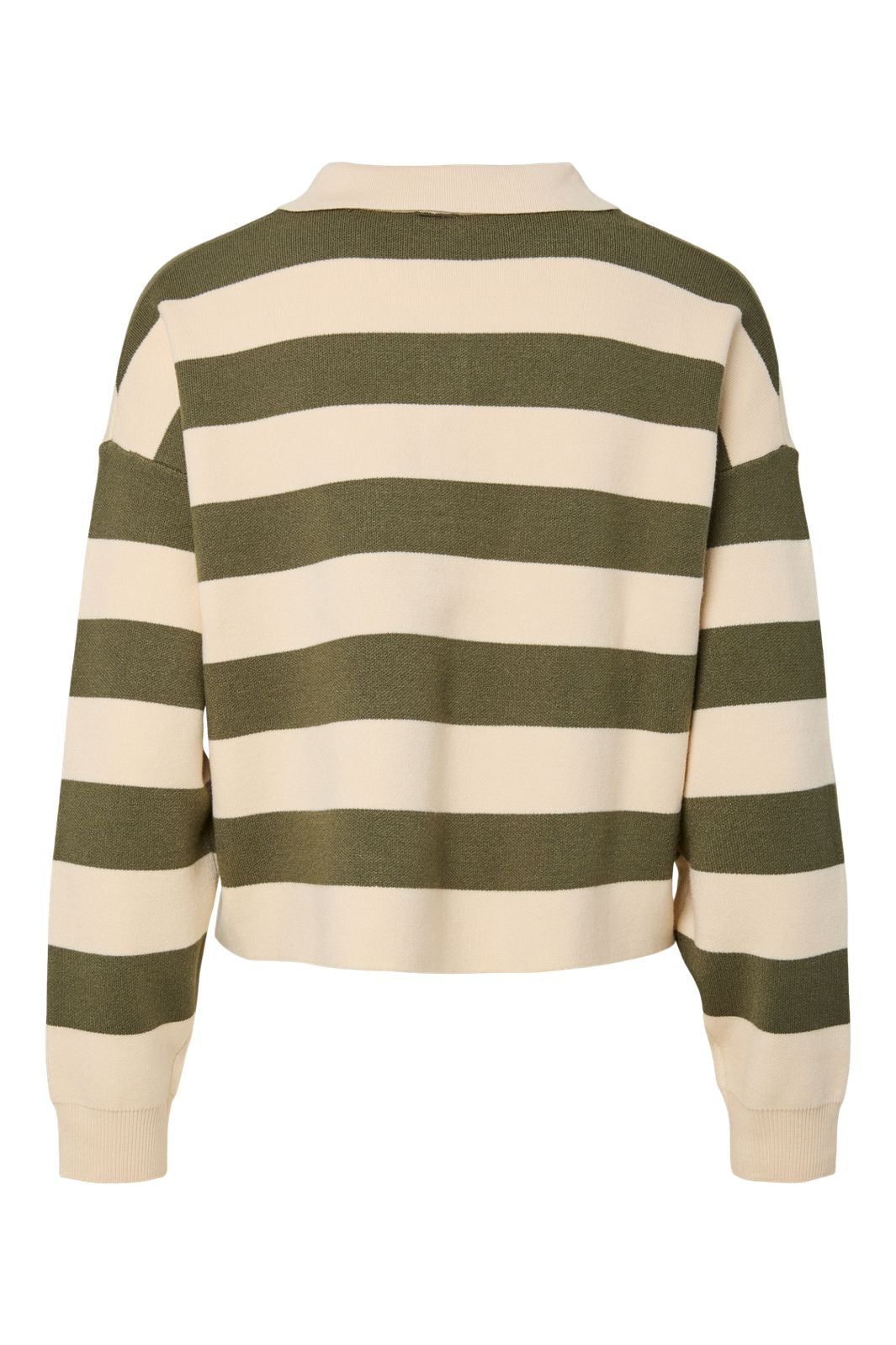 Pieces - Pcjassy Ls Short Polo Knit - 5040021 Sphagnum Birch